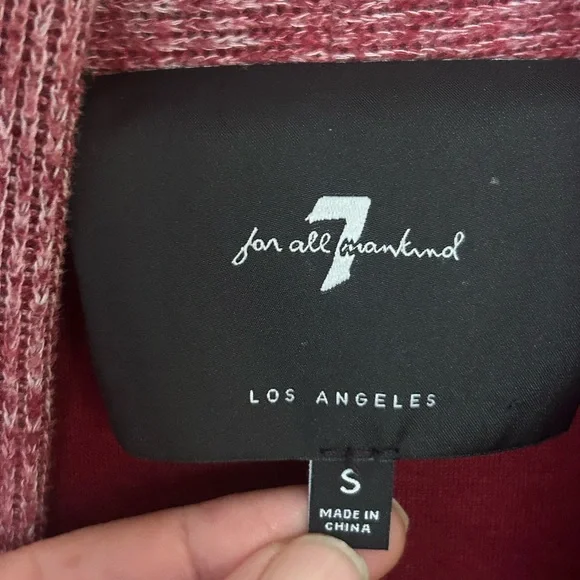 7 FOR ALL MANKIND Raspberry Cardigan - Picture 6 of 7